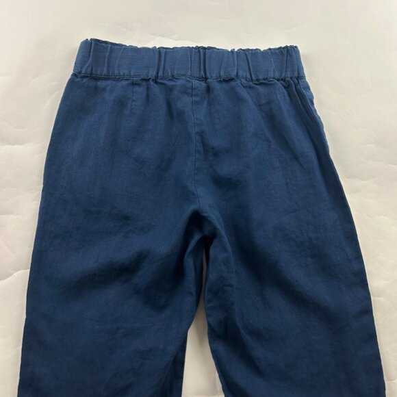 J. Jill Navy Linen High Rise Slim Leg Ankle Pant XS - Picture 6 of 7